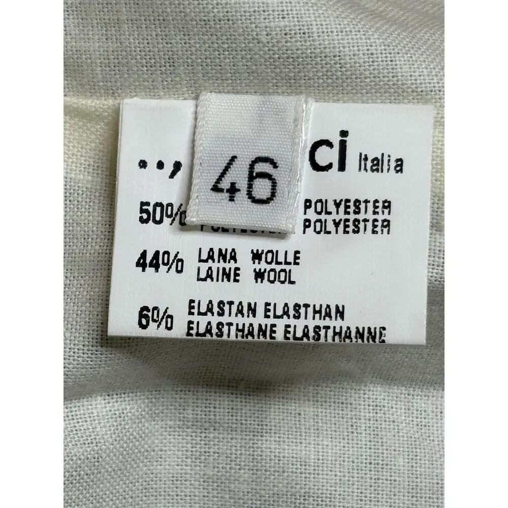 Merci Italia Navy & Black Tuxedo Blazer Shawl Collar Size 46 IT 10 US - Picture 5 of 10